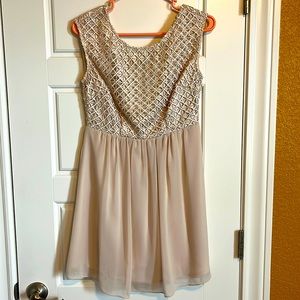 Open back a line dress